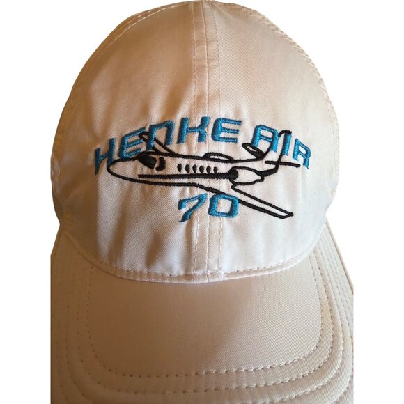 Nike Featherlight Dri-Fit Henke Air 70 White Cap Blue Embroidery Adjustable - Picture 2 of 6